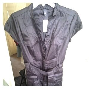 H&M Black Shirt Dress with Belt